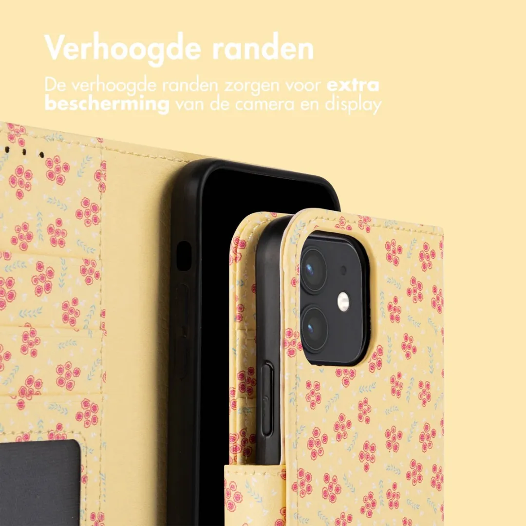 Imoshion iPhone 12/12 Pro Hoesje - 3 Pasjes - Sunny Yellow Petite Flowers