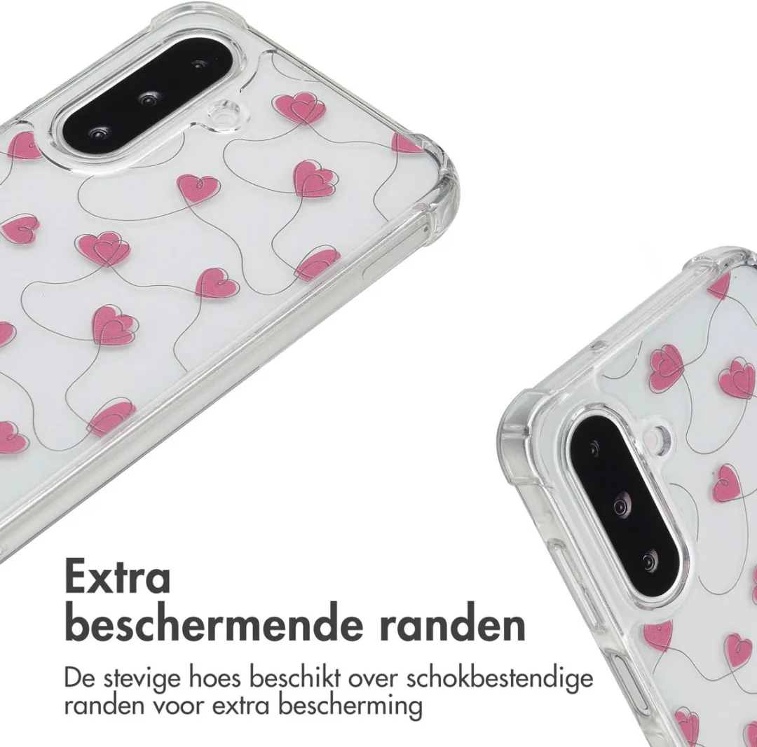 Imoshion Galaxy A26 Hoesje - Dusty Rose Connected Hearts - afbeelding 3 van 5