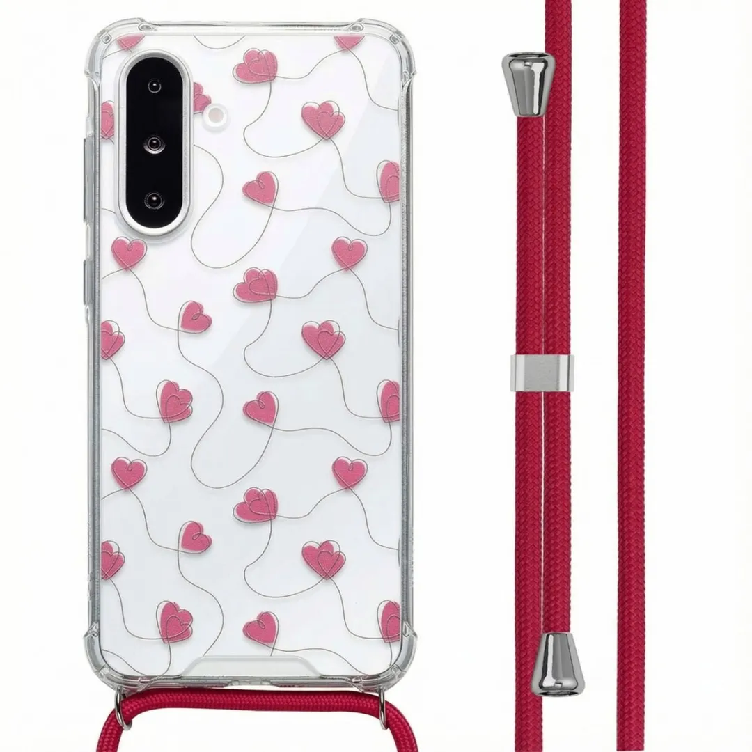 Imoshion Galaxy A26 Hoesje - Dusty Rose Connected Hearts