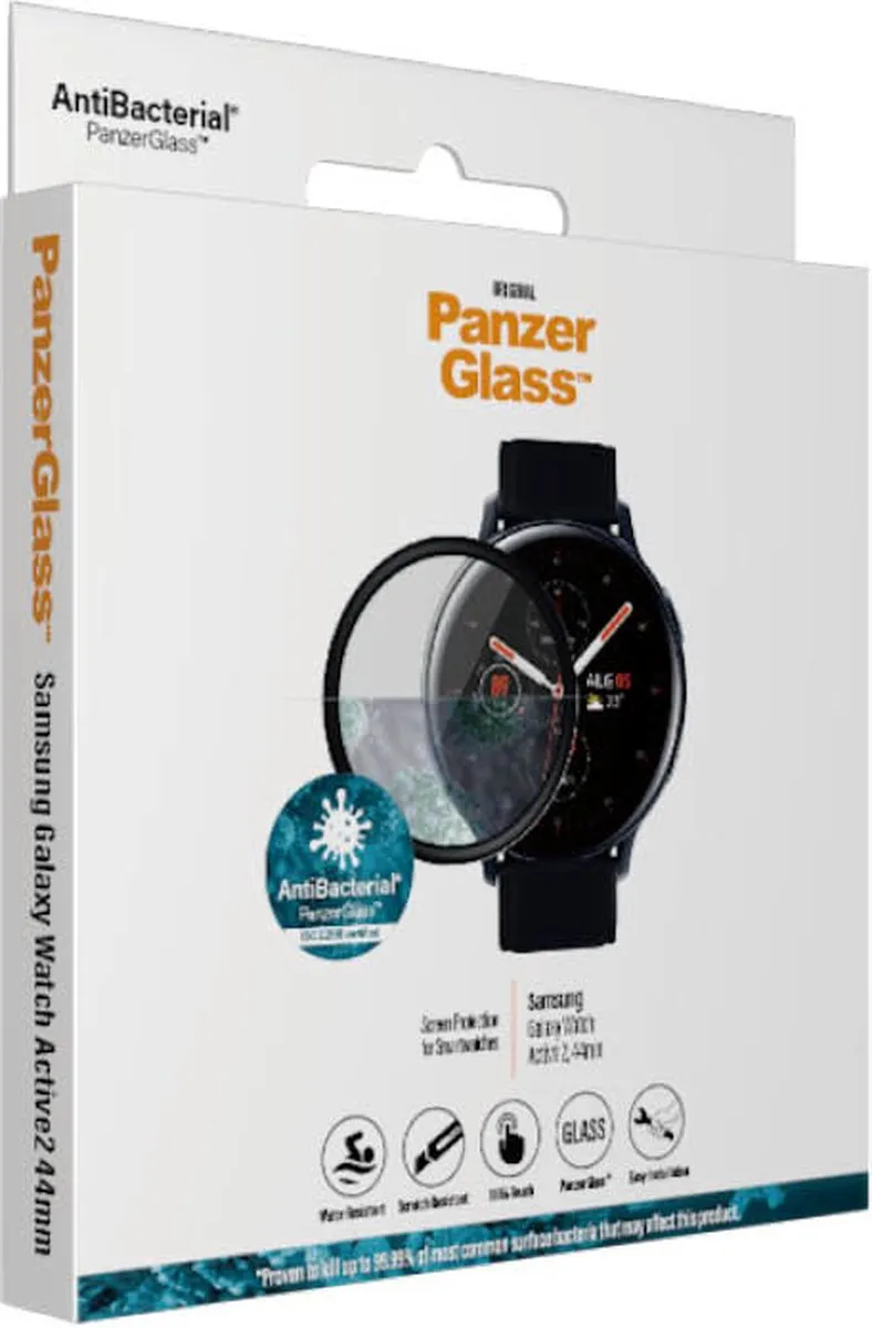 PanzerGlass Samsung Galaxy Watch Active 2 44mm Glasbeschermer - Transparant - afbeelding 6 van 6