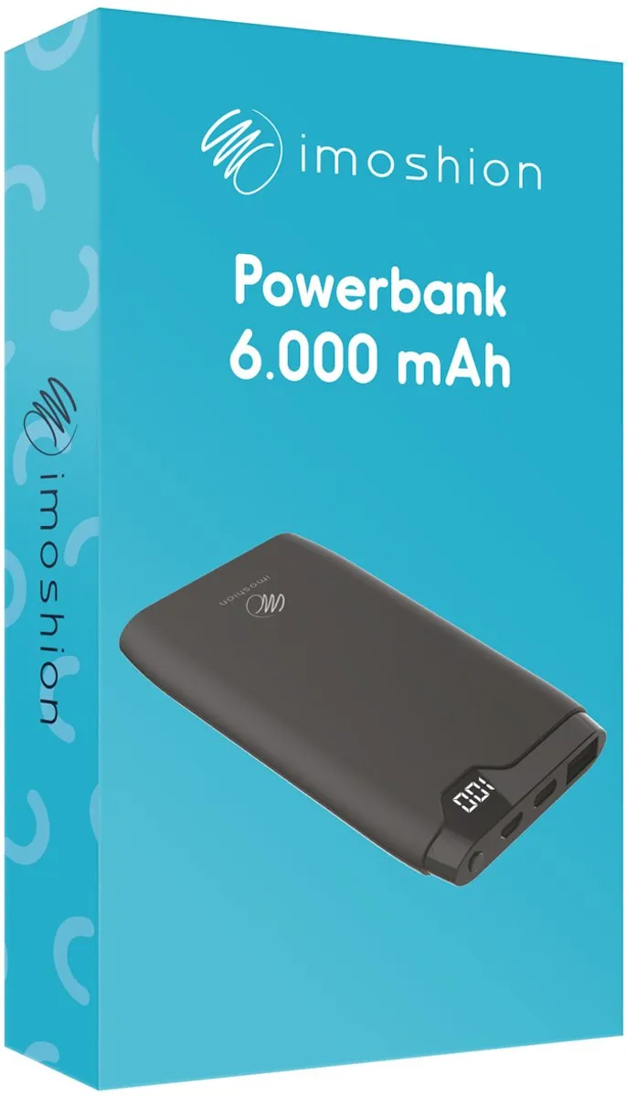 imoshion Powerbank SH00047211 6000mAh - Zwart