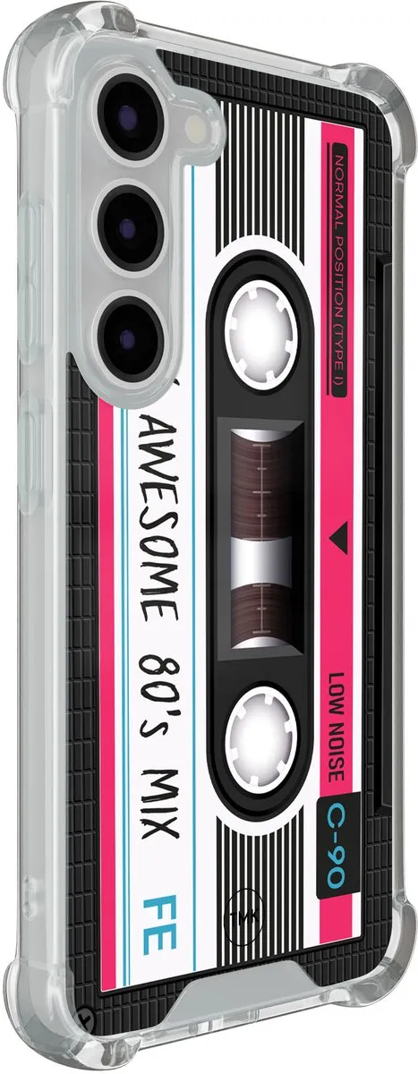 Casevibes Shockproof Hoesje Samsung Galaxy S23 - S/S23/S/009 - Transparant Zwart