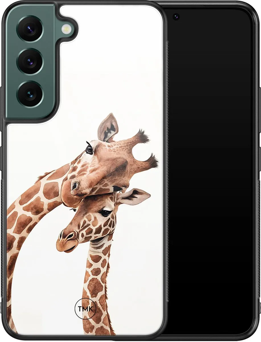 Casevibes Hoesje Samsung Galaxy S22 - Giraffenprint - Bruin