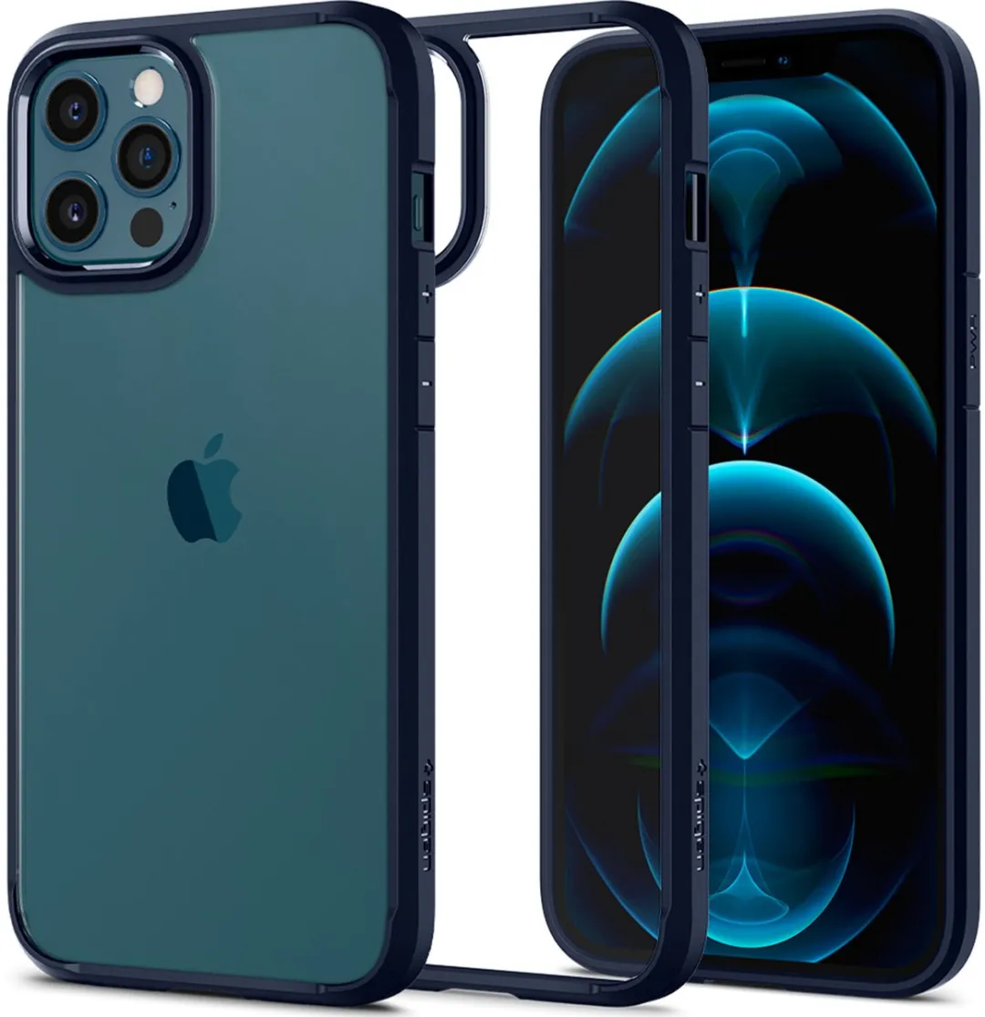 Spigen Ultra Hybrid TPU Hoesje iPhone 12 Pro Max ACS02248 - Blauw