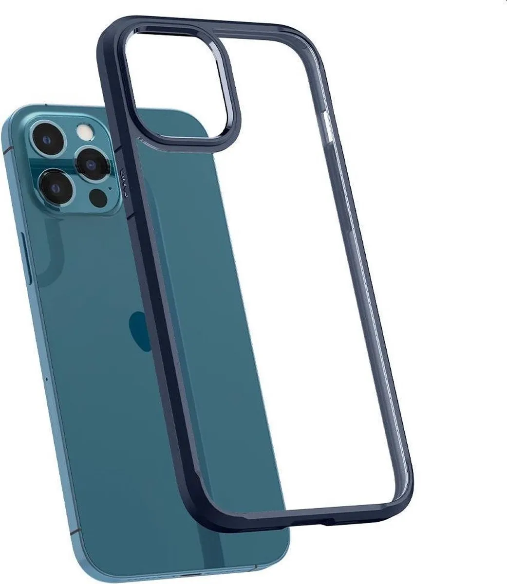 Spigen Ultra Hybrid TPU Hoesje iPhone 12 Pro Max ACS02248 - Blauw