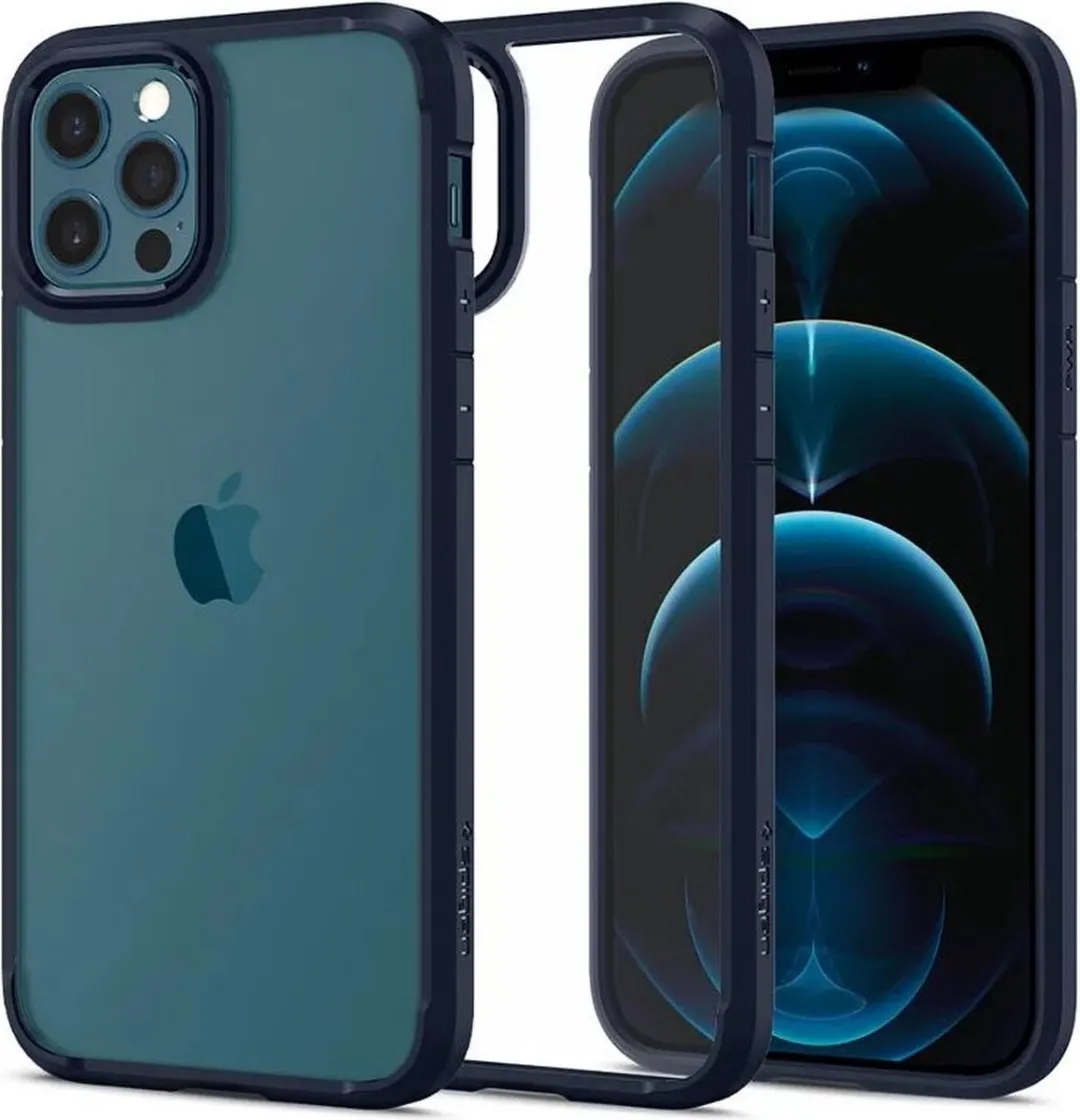 Spigen Ultra Hybrid TPU Hoesje iPhone 12 Pro Max ACS02248 - Blauw