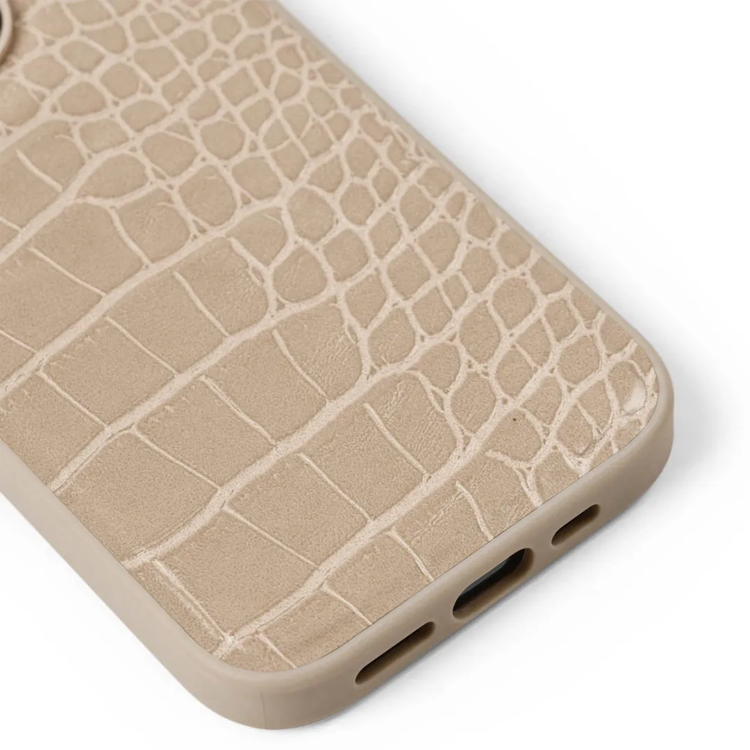 iDeal of Sweden iPhone 15 Pro Backcover - Warm Beige Croco - IDVLC-I2361P-456