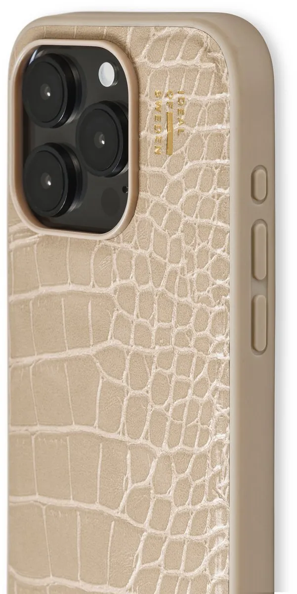 iDeal of Sweden iPhone 15 Pro Backcover - Warm Beige Croco - IDVLC-I2361P-456