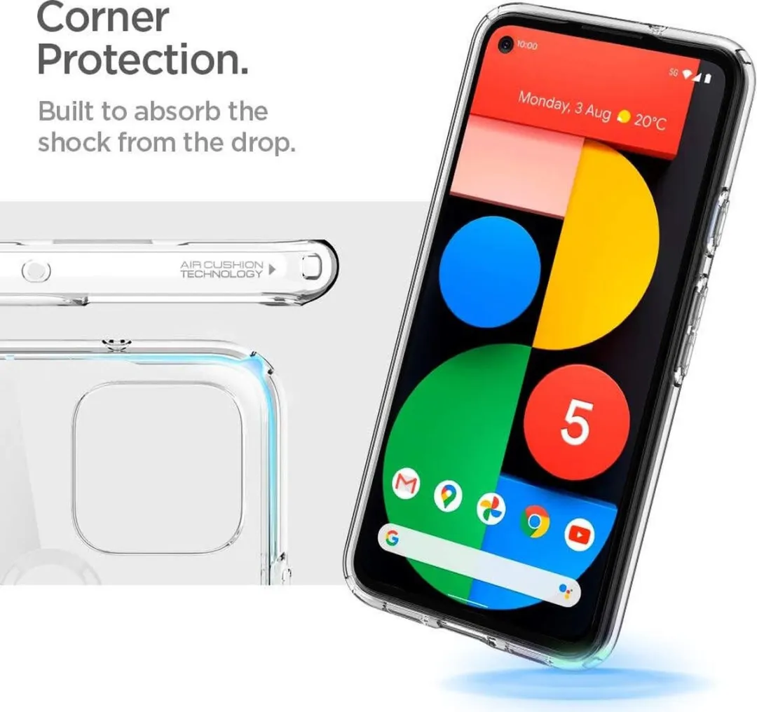 Spigen Crystal Hybrid ACS01910 Hoesje - Google Pixel 5 - Transparant - afbeelding 6 van 6