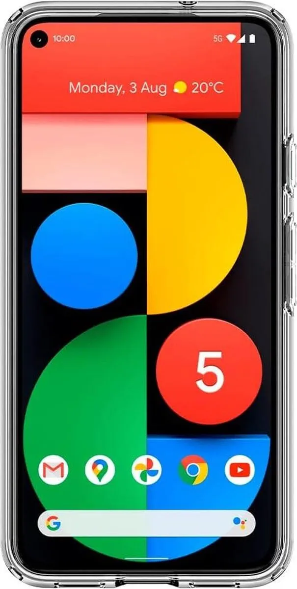 Spigen Crystal Hybrid ACS01910 Hoesje - Google Pixel 5 - Transparant