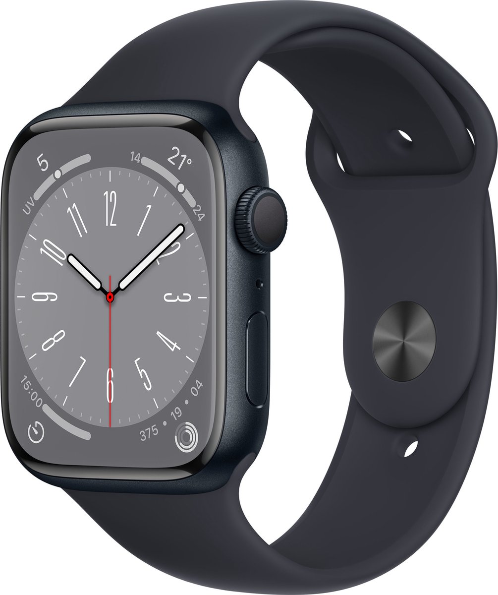 Apple Watch Series 8 OLED 41 mm Zwart GPS