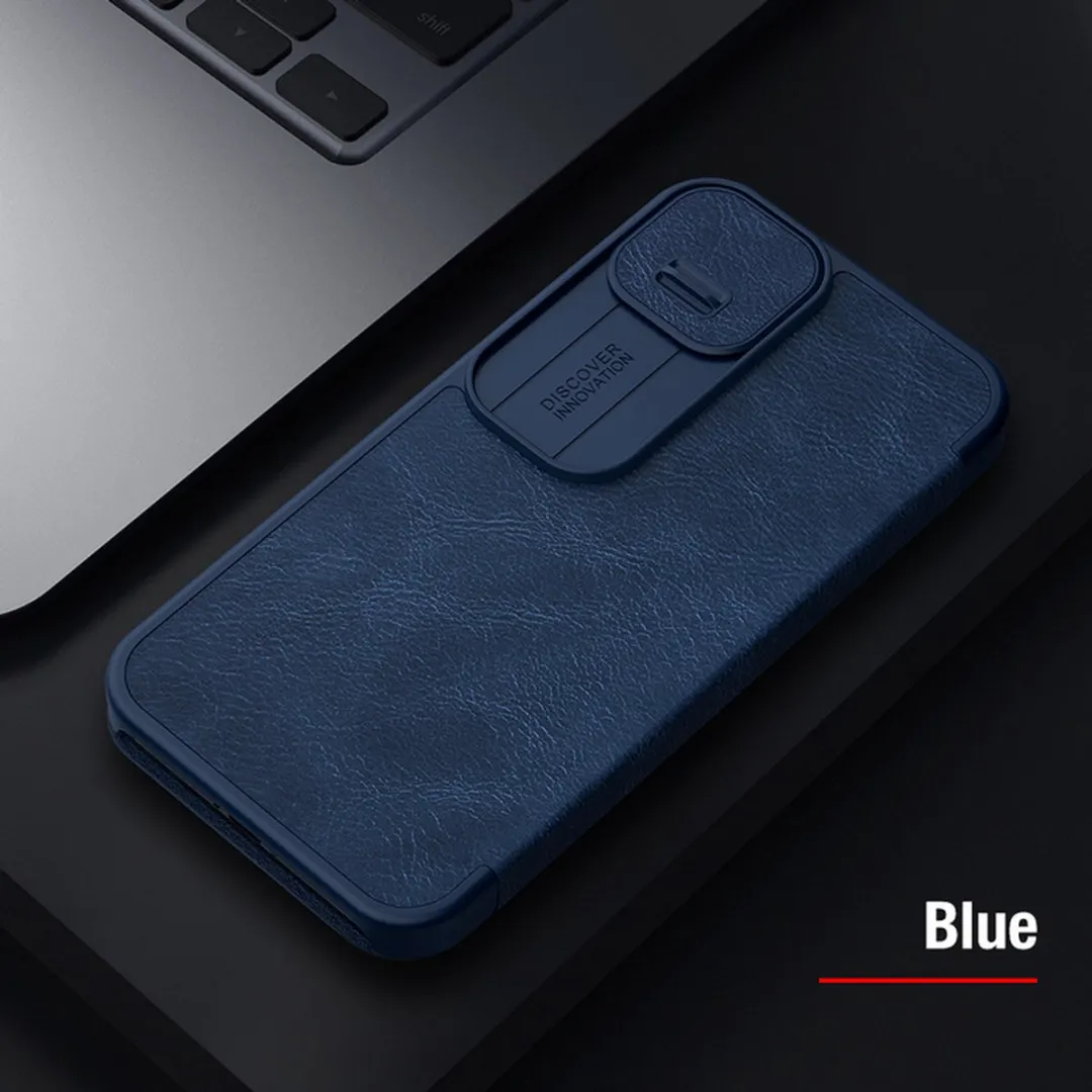Nillkin Qin Pro Book Case iPhone 13 - Blauw - afbeelding 3 van 3