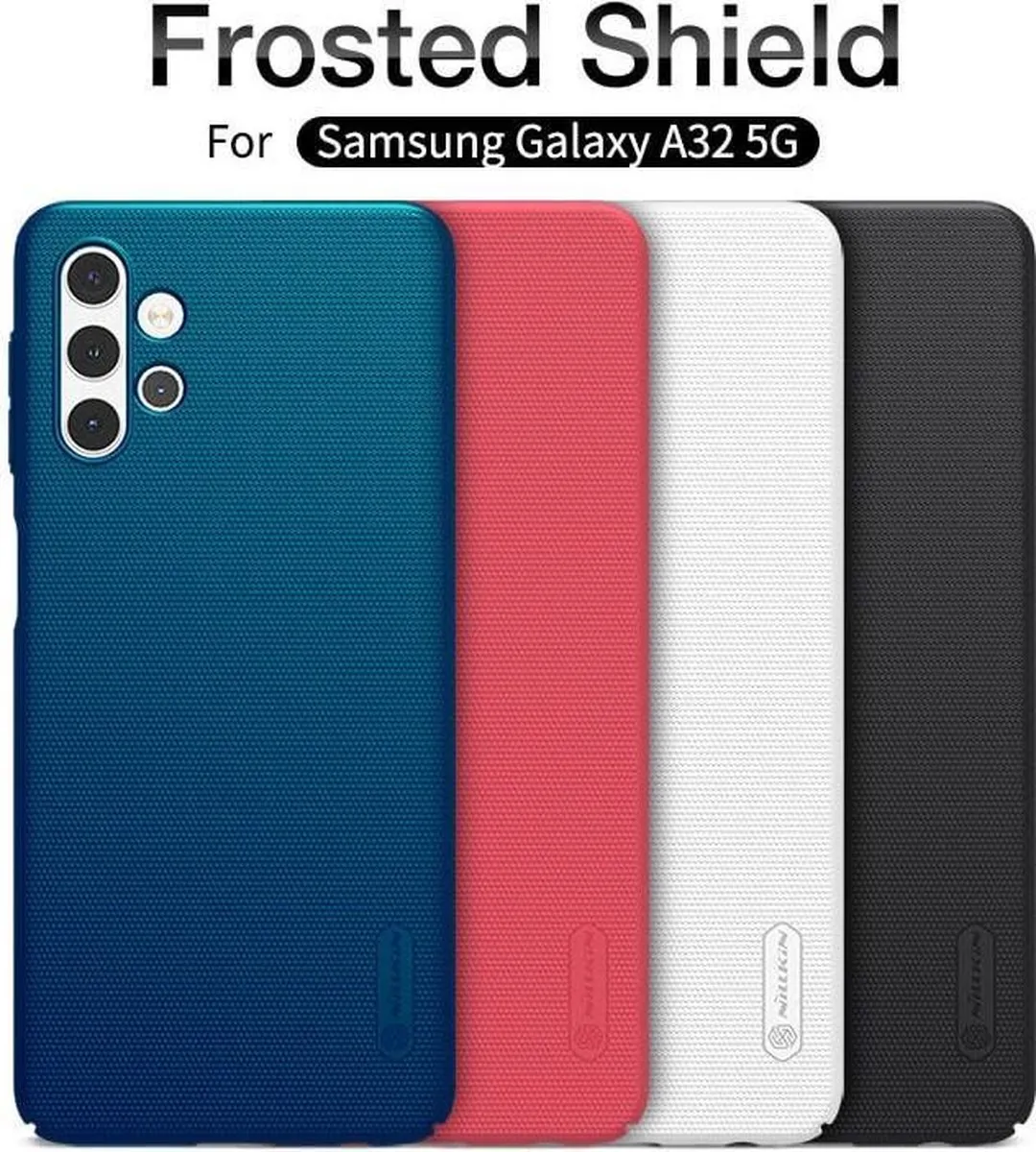 Nillkin Super Frosted Shield Hoesje Samsung Galaxy A32 5G - Wit - afbeelding 6 van 6
