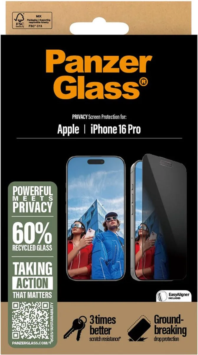 PanzerGlass iPhone 16 Pro Privacy Screenprotector