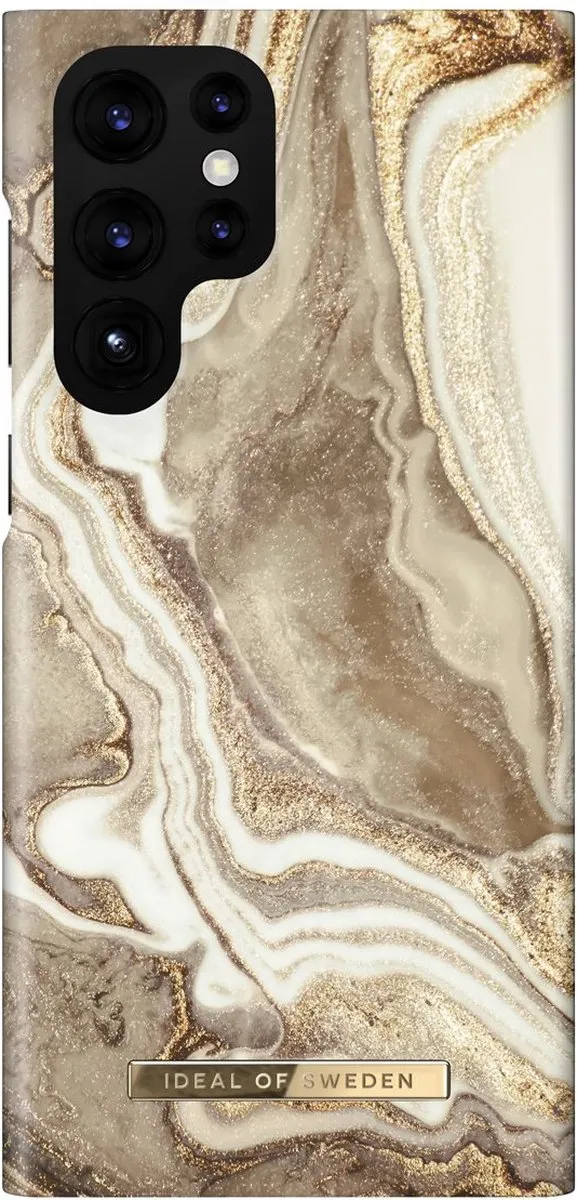 iDeal of Sweden Samsung Galaxy S22 Ultra Hoesje Golden Sand Marble - 7340205148668 - afbeelding 2 van 4