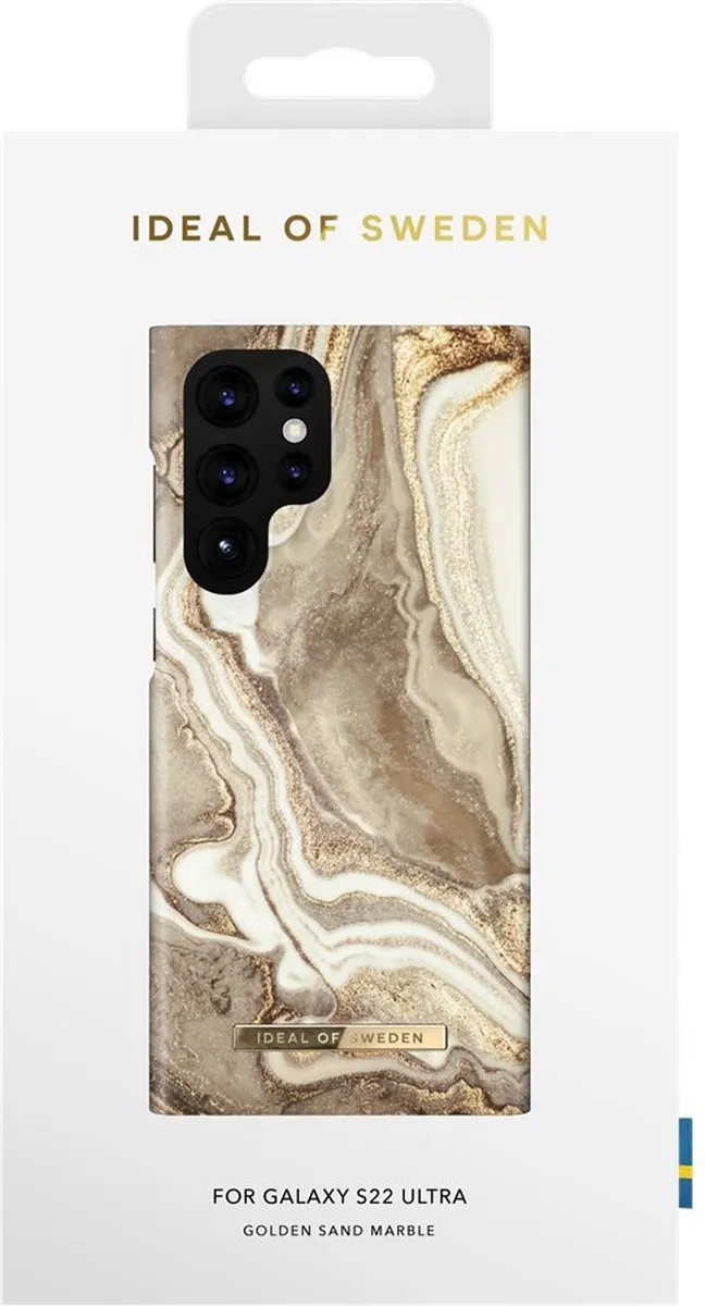 iDeal of Sweden Samsung Galaxy S22 Ultra Hoesje Golden Sand Marble - 7340205148668 - afbeelding 3 van 4