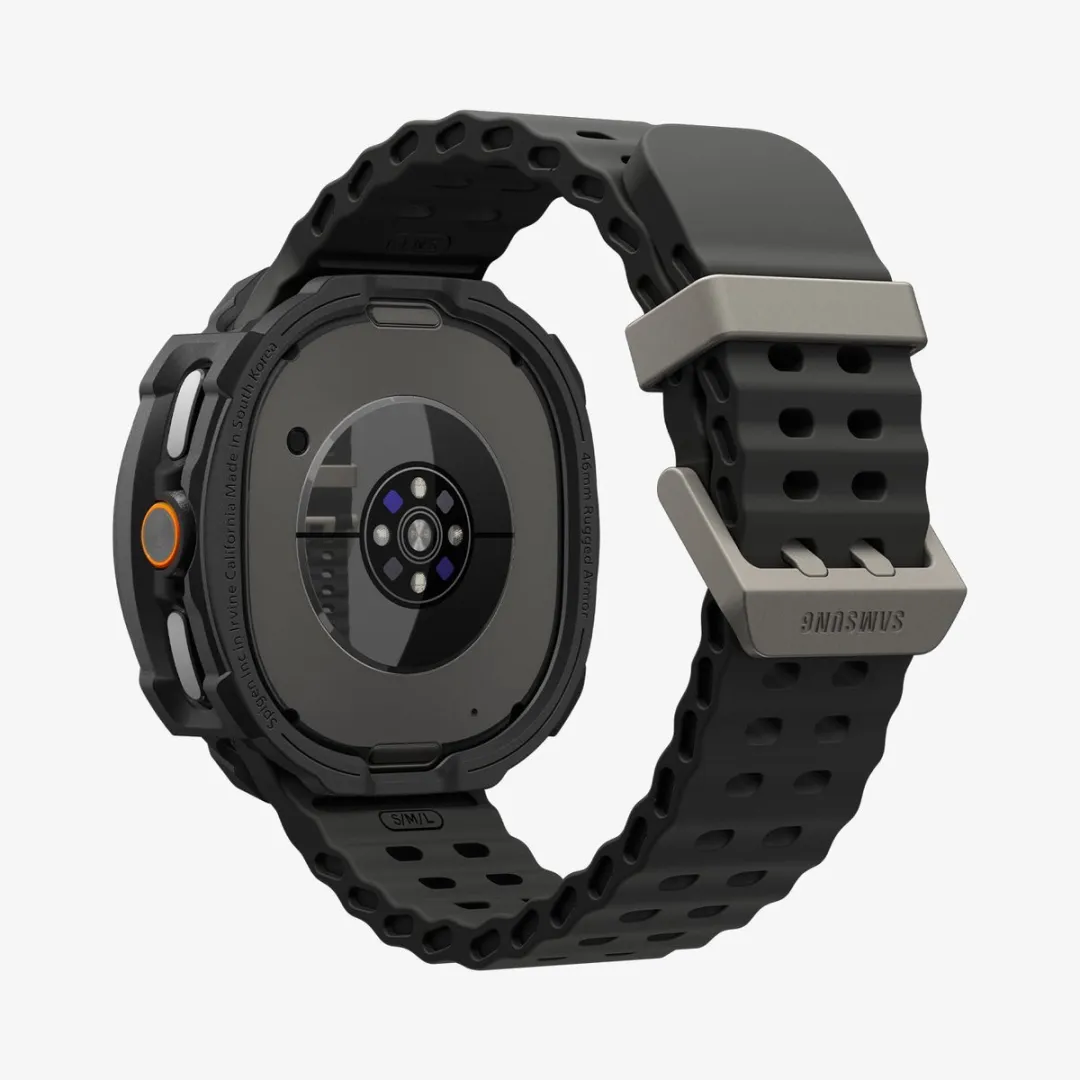 Spigen Rugged Armor Hoesje Samsung Galaxy Watch 8 Classic 46mm - Zwart