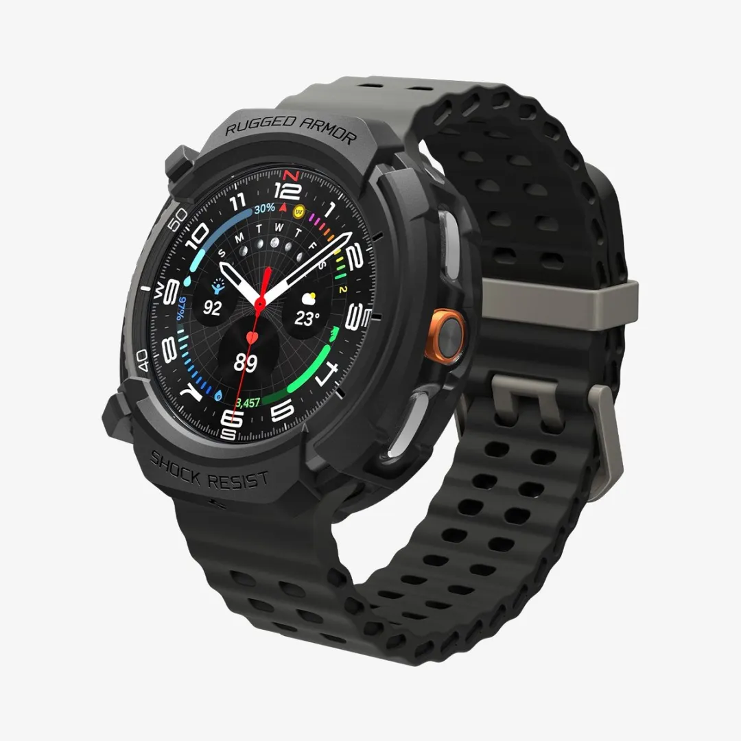 Spigen Rugged Armor Hoesje Samsung Galaxy Watch 8 Classic 46mm - Zwart