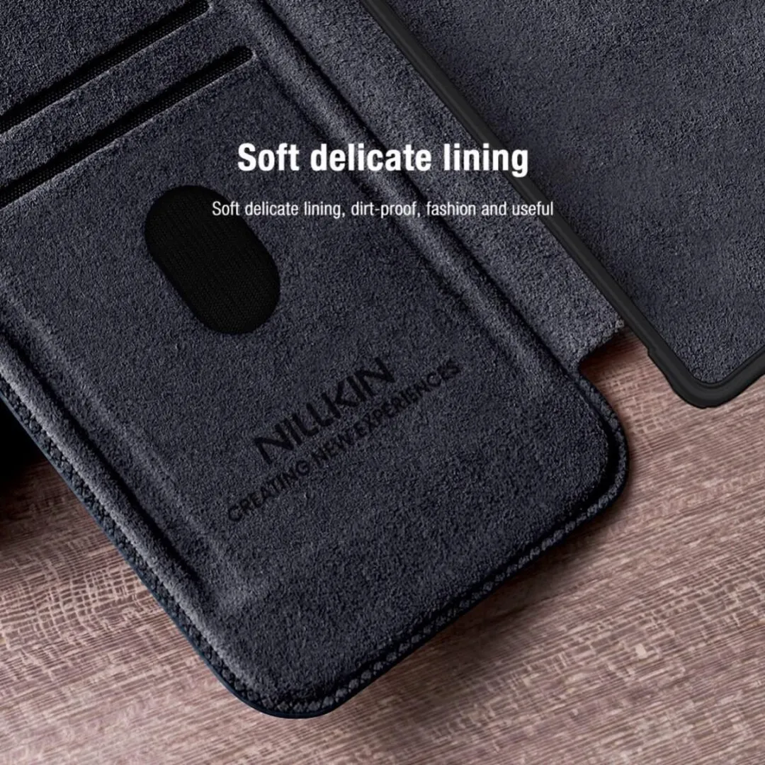 Nillkin Qin Pro Hoesje Samsung Galaxy S25 Ultra - 2 Pasjes - Zwart