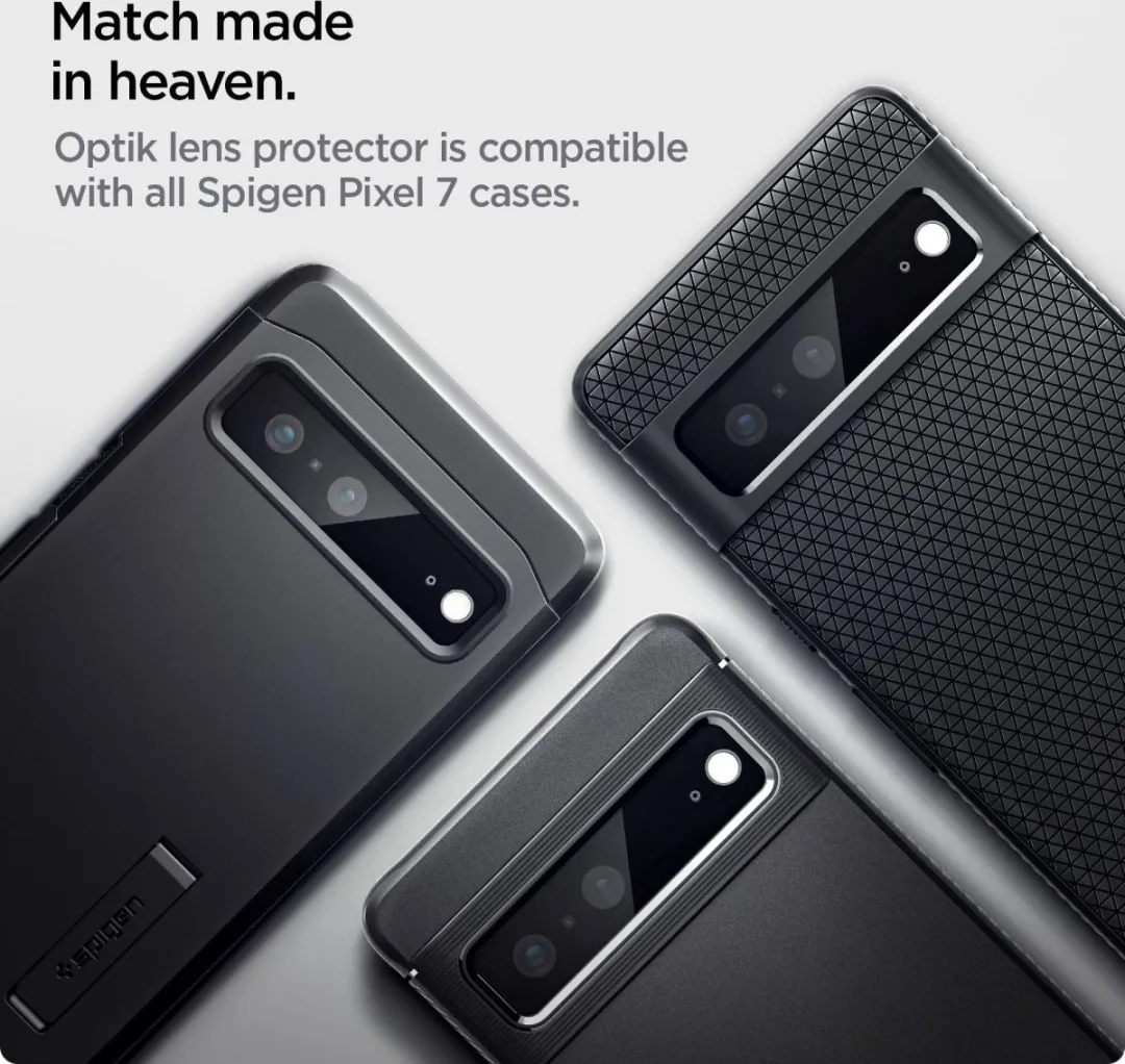 Spigen Optik Google Pixel 7 Camera Lens Protector - 2 Stuks - Zwart - afbeelding 6 van 6