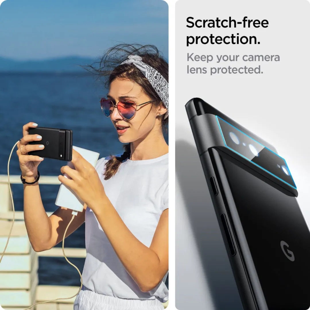 Spigen Optik Google Pixel 7 Camera Lens Protector - 2 Stuks - Zwart