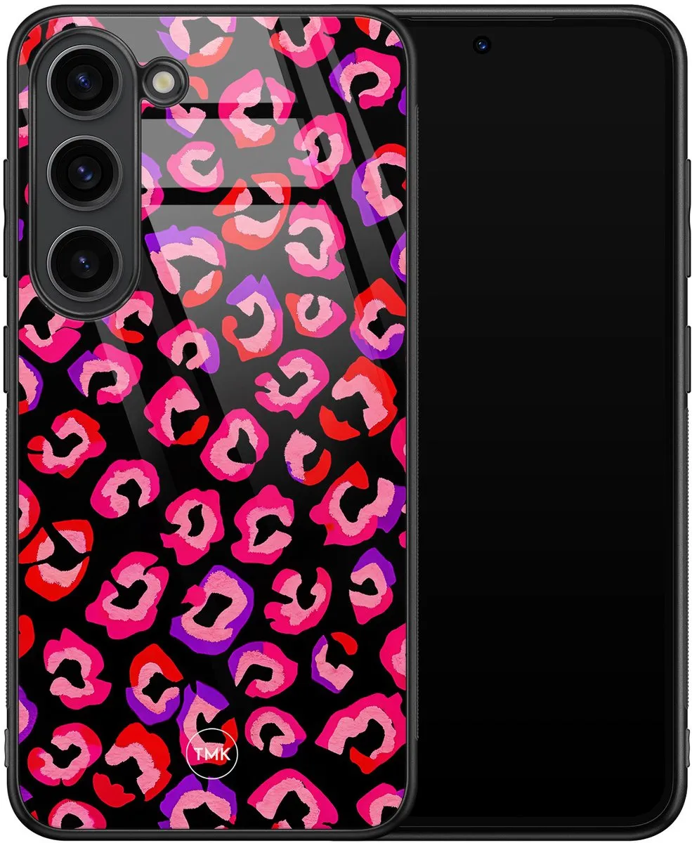Casevibes Samsung Galaxy S23 Hoesje - Luipaard Neon Multi