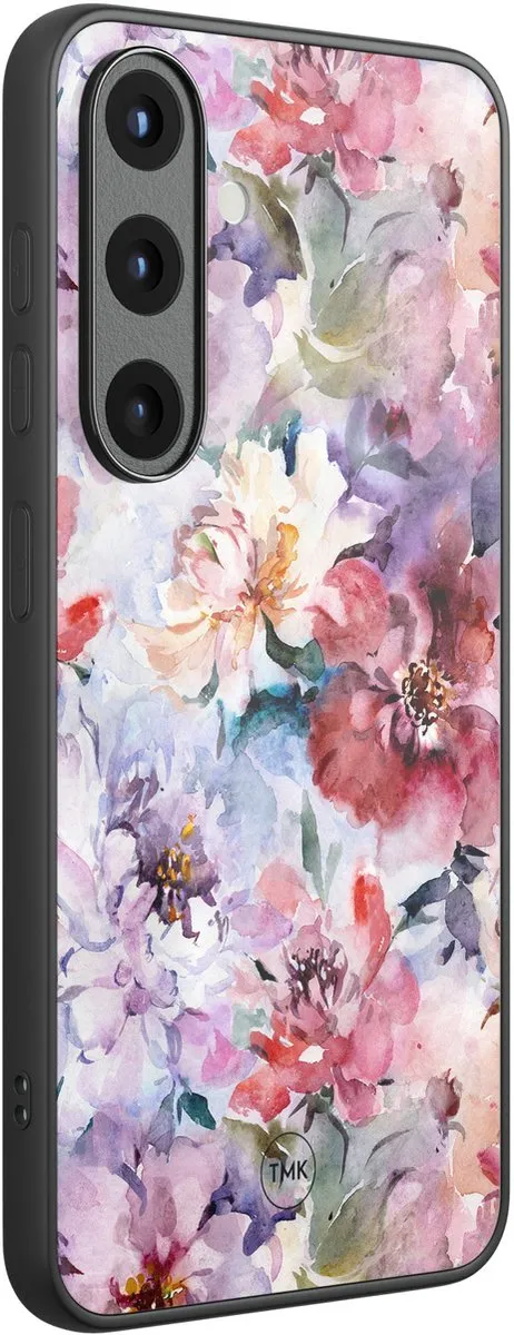 Casevibes Samsung Galaxy S25 Hoesje - Paars Bloemen Acryl