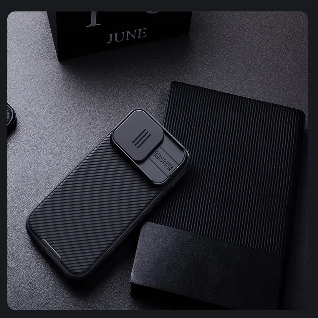 Nillkin Glijdende CamShield Pro Hoes iPhone 16 Pro - Zwart