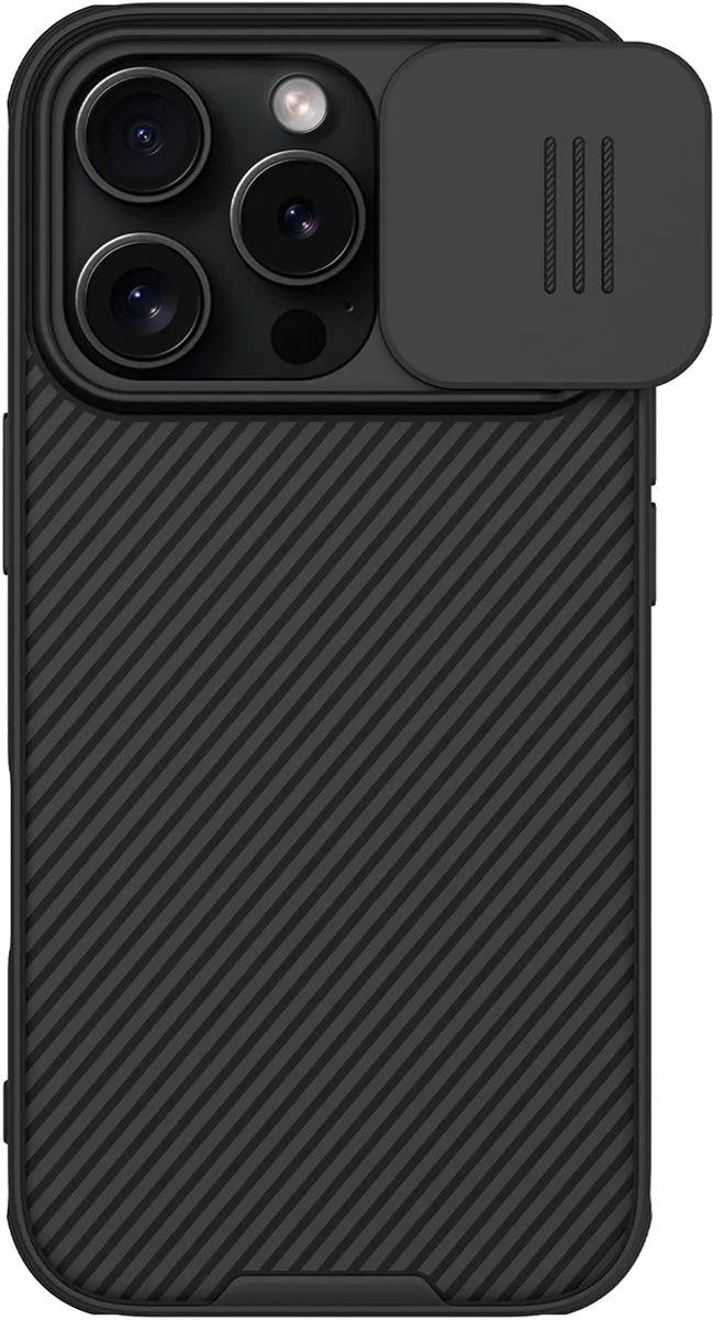 Nillkin Glijdende CamShield Pro Hoes iPhone 16 Pro - Zwart