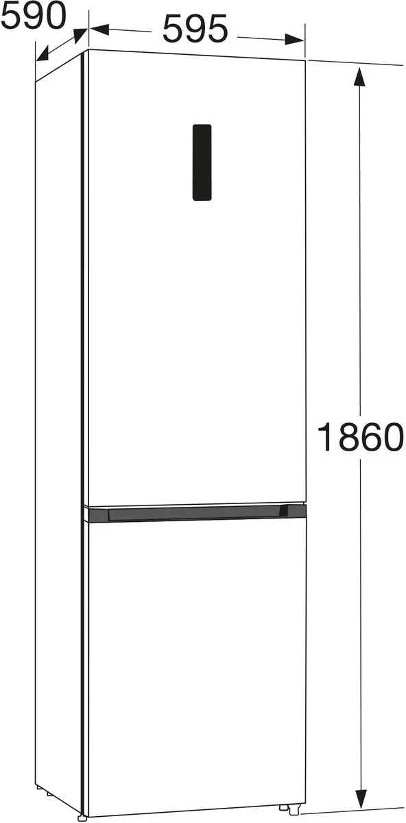 Hisense RB390N4BWC Koelvriescombinatie 304L - No Frost - Wit