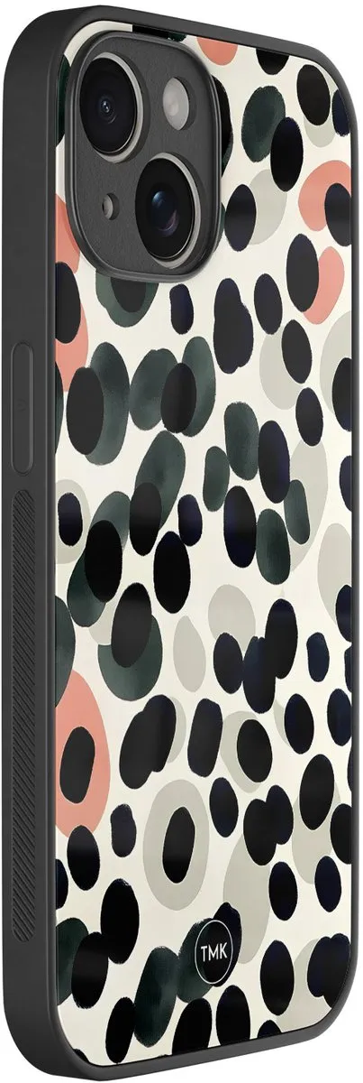 Casevibes iPhone 14 Hoesje Modern Dots - Multi - TPU Glossy