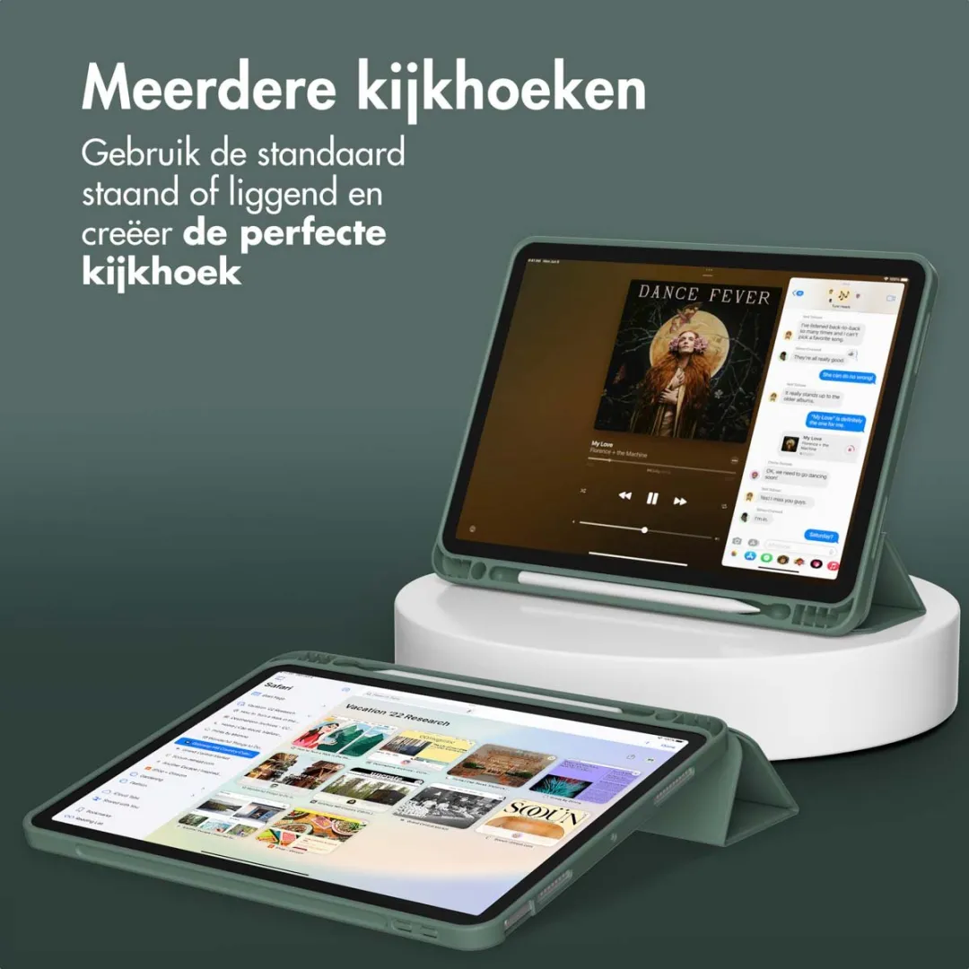 Accezz Tablethoes SH00080147 - Apple iPad Air 13 - Donkergroen