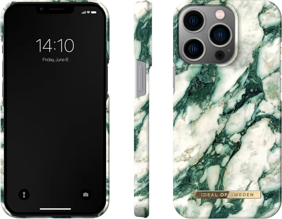 iDeal of Sweden iPhone 13 Pro Hoesje - Calacatta Emerald Marble - afbeelding 4 van 6