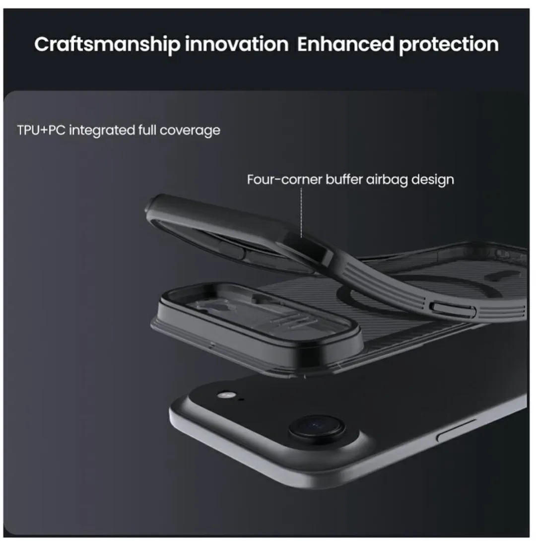 Nillkin CamShield Magnetic Hoesje iPhone Air - Transparant Zwart