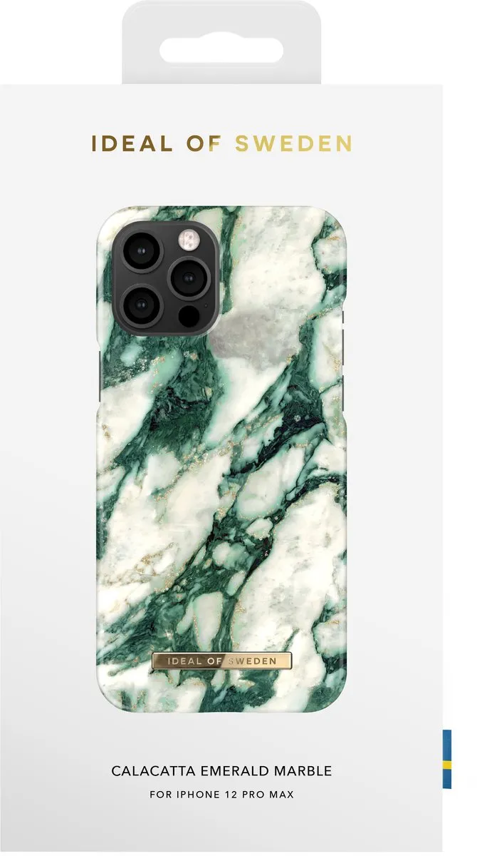 iDeal of Sweden Fashion Case iPhone 12 Pro Max Calacatta Emerald Marble - afbeelding 4 van 4