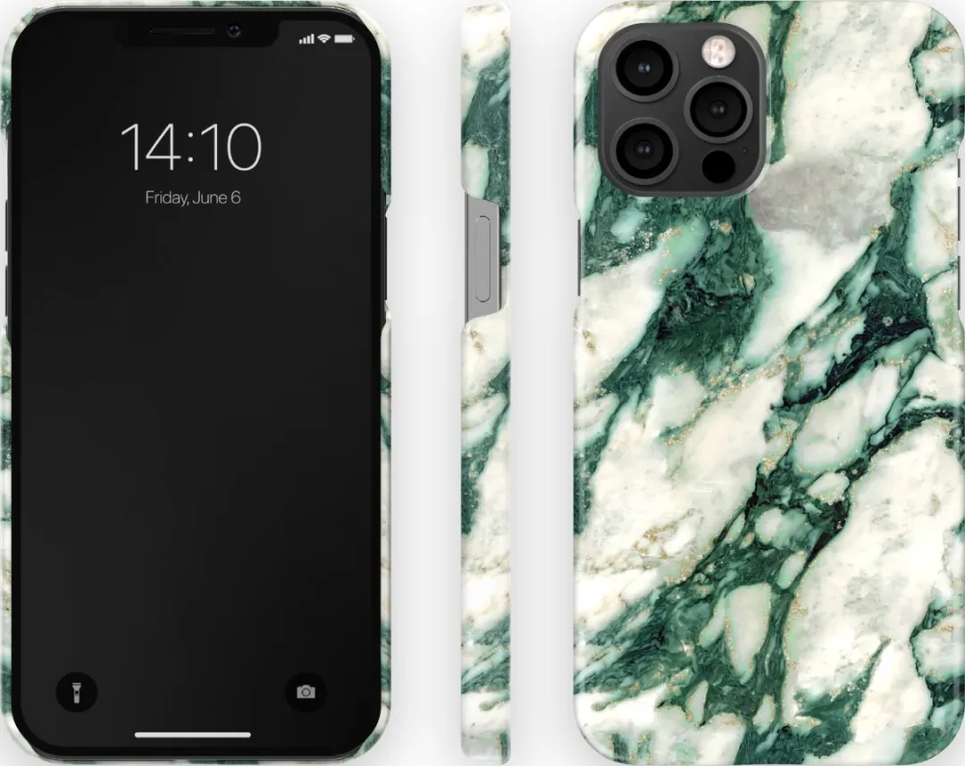 iDeal of Sweden Fashion Case iPhone 12 Pro Max Calacatta Emerald Marble - afbeelding 3 van 4