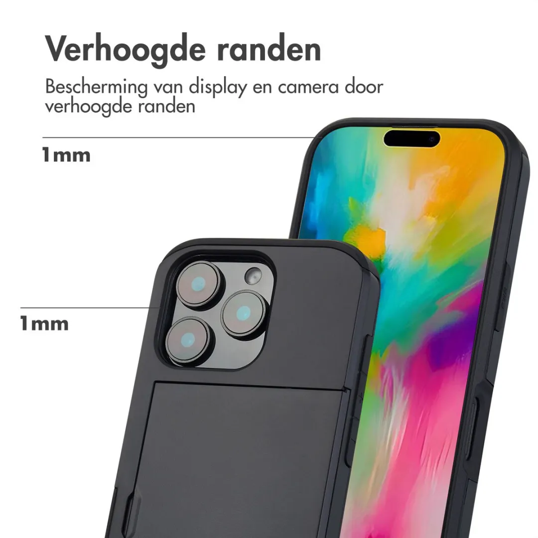 Imoshion Hoesje iPhone 16 Pro - 2 Pasjes - Zwart