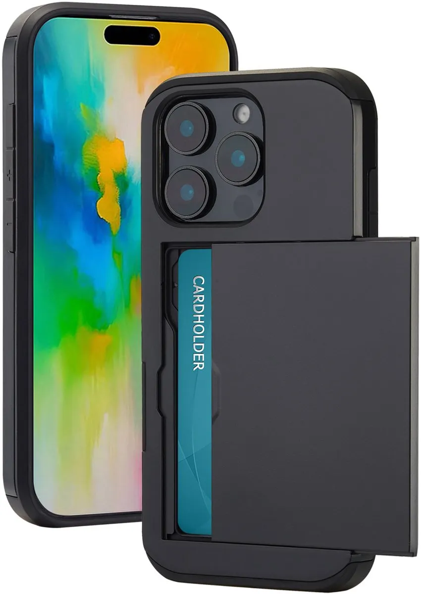 Imoshion Hoesje iPhone 16 Pro - 2 Pasjes - Zwart