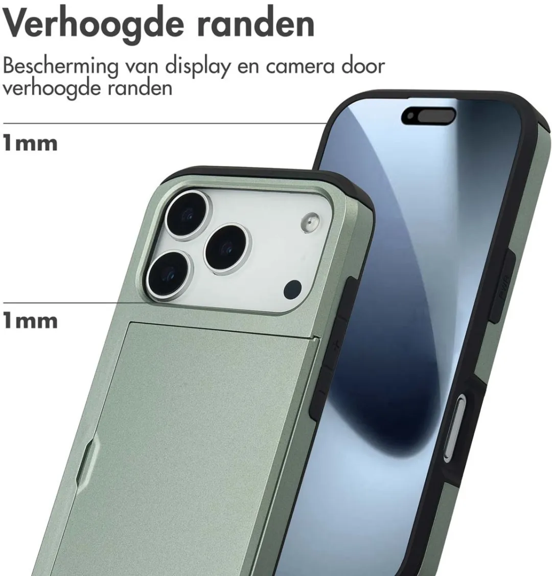 Imoshion Hoesje iPhone 17 Pro - Groen - 2 Pasjes