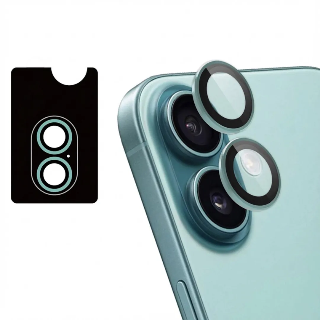 Imoshion Camera Lens Protector iPhone 16/16 Plus - 2 Stuks - Teal