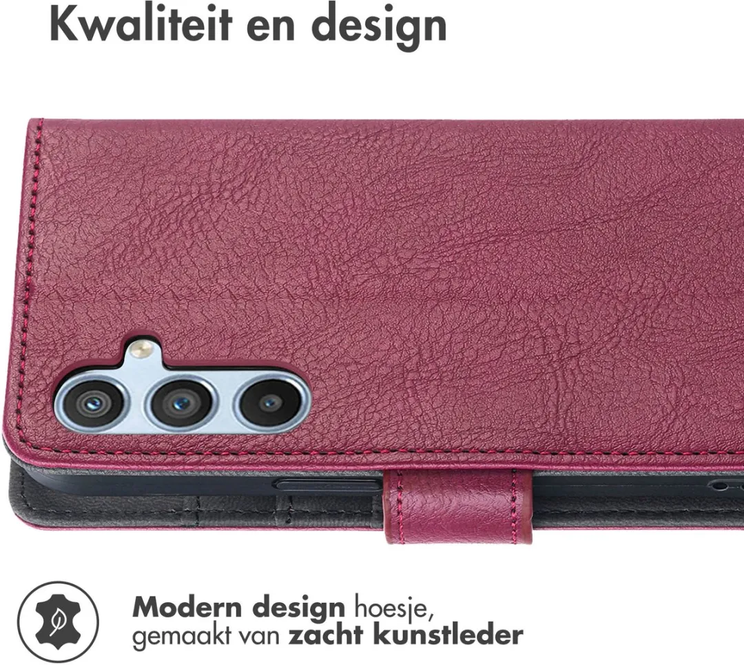 Imoshion Bookcase Hoesje Samsung Galaxy A14 - Bordeaux - 3 Pasjes