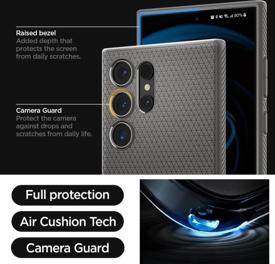 Spigen Liquid Air Hoesje S24 Ultra - Grijs - afbeelding 6 van 6