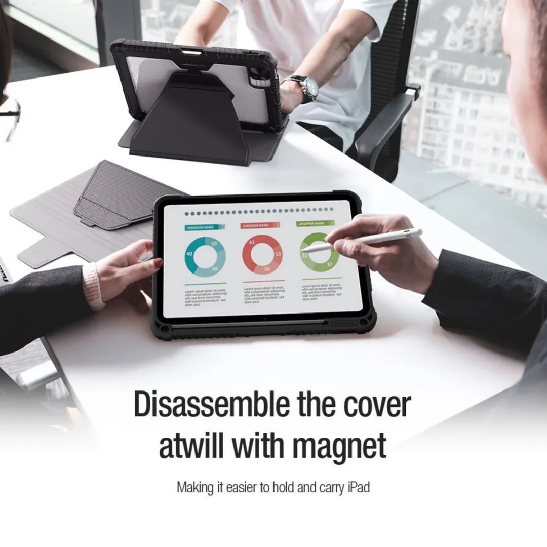 Nillkin Bumper SnapSafe Magnetic Hoes - iPad 11/10.9 2022 Zwart