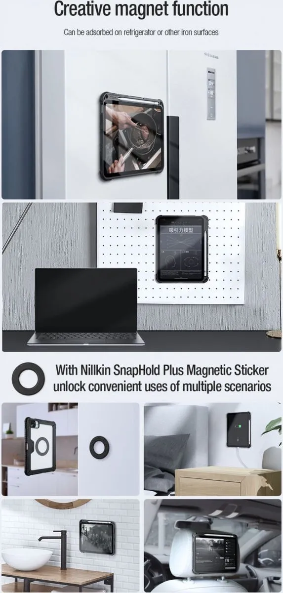 Nillkin Bumper SnapSafe Magnetic Hoes - iPad 11/10.9 2022 Zwart