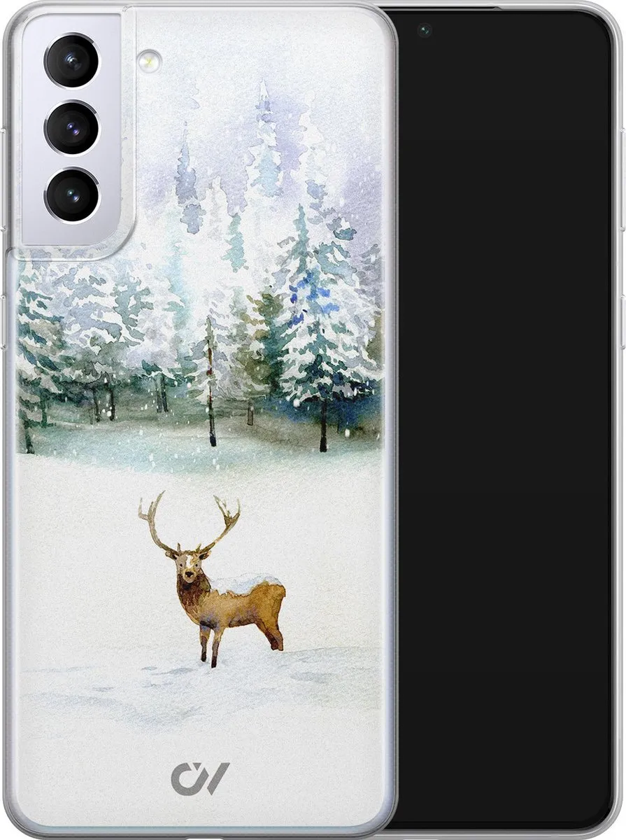 Casevibes Samsung Galaxy S21+ Hoesje - Wit Rendier