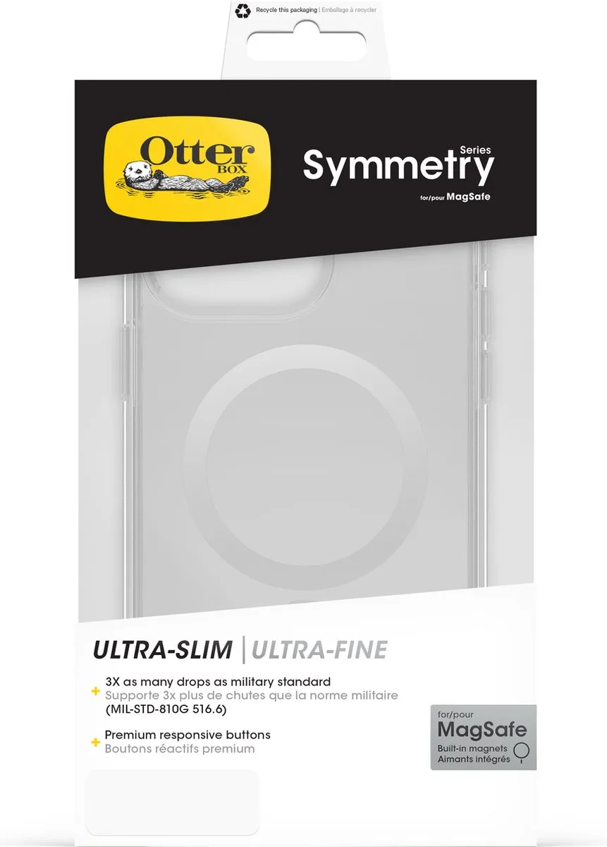 OtterBox Symmetry Hoesje 77-93081 - iPhone 15 Pro Max - Transparant