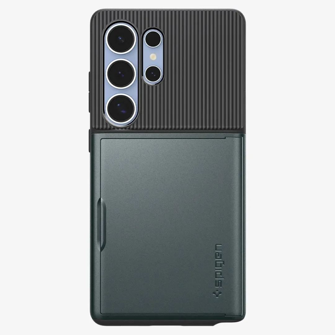 Spigen Slim Armor CS ACS08968 Backcover - Samsung Galaxy S25 Ultra - Donkergroen