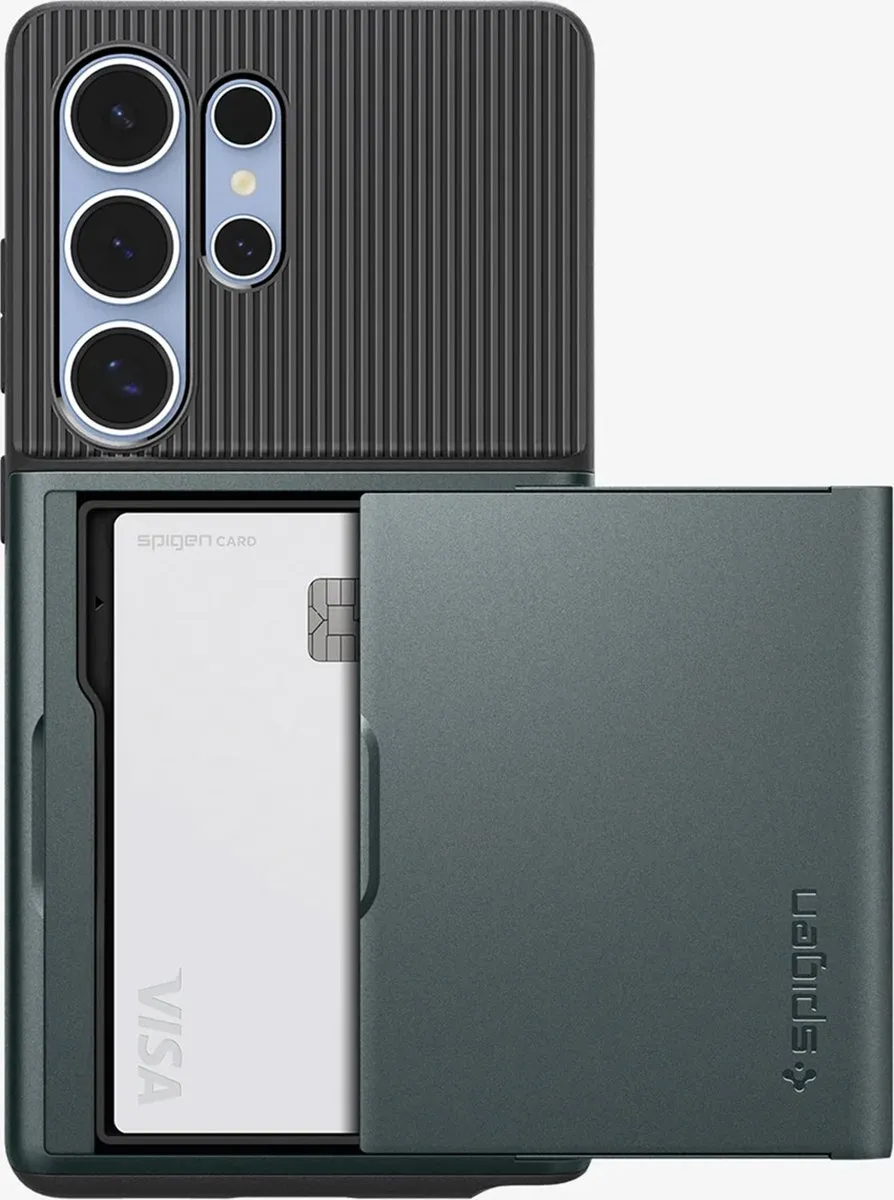 Spigen Slim Armor CS ACS08968 Backcover - Samsung Galaxy S25 Ultra - Donkergroen