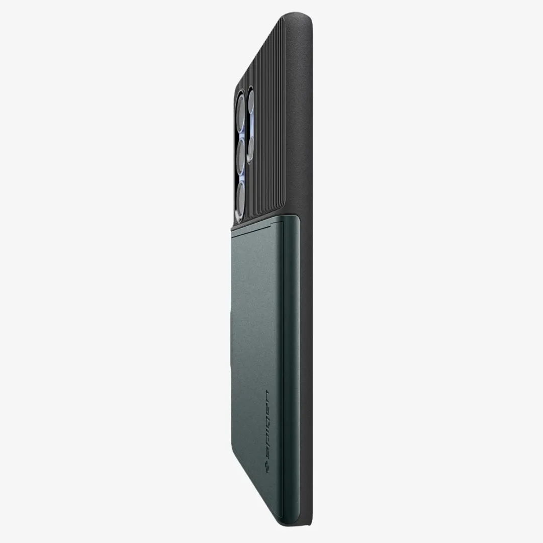 Spigen Slim Armor CS ACS08968 Backcover - Samsung Galaxy S25 Ultra - Donkergroen