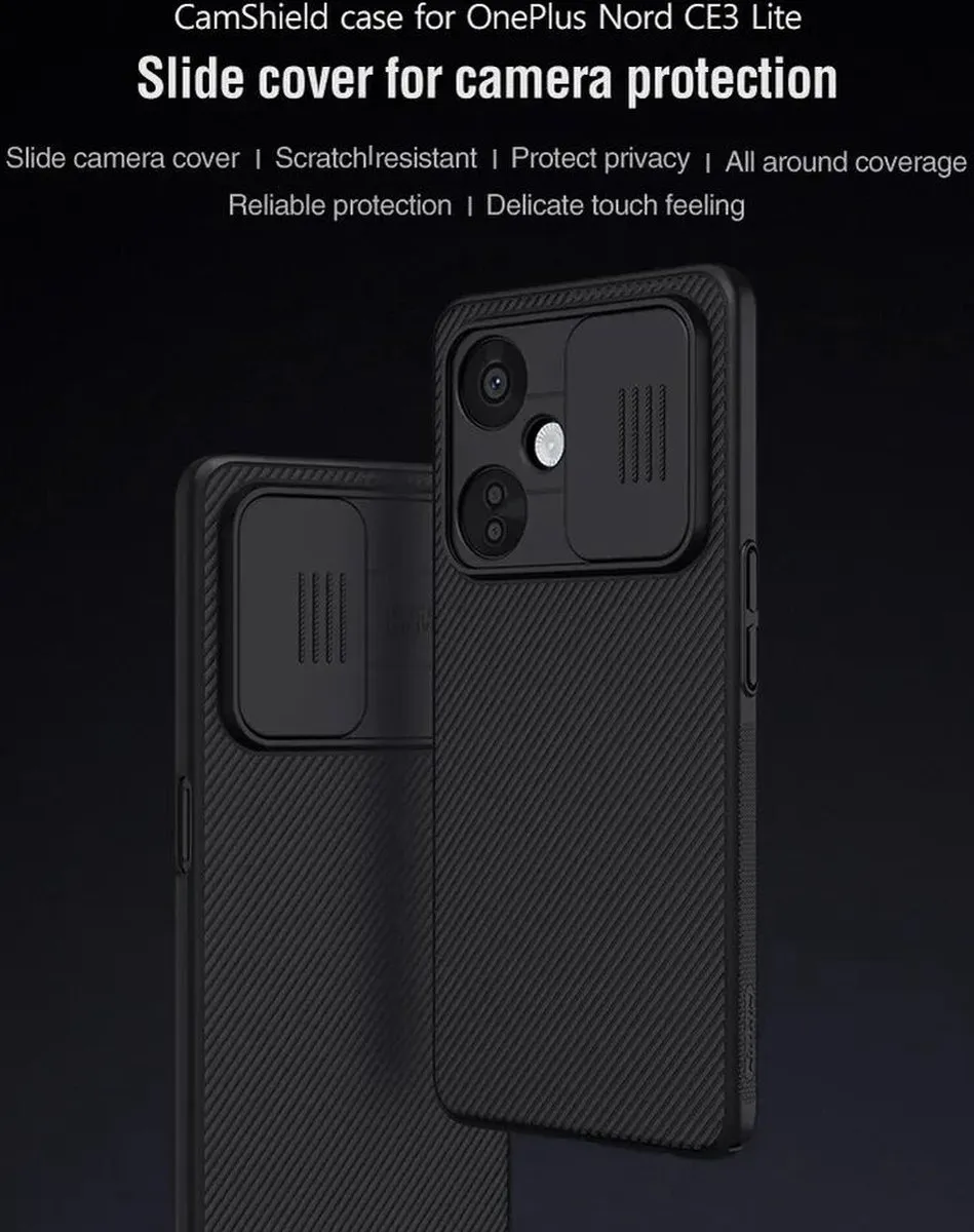 Nillkin CamShield Pro Hoesje OnePlus Nord CE 3 Lite - Zwart